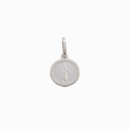 Dije Milagrosa 1,2 cm Plata Ley 925 fondo blanco — NO INCLUYE CADENA