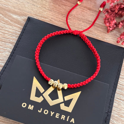 anillas para Pareja Hilo Rojo Conexión set pareja oro laminado 18K