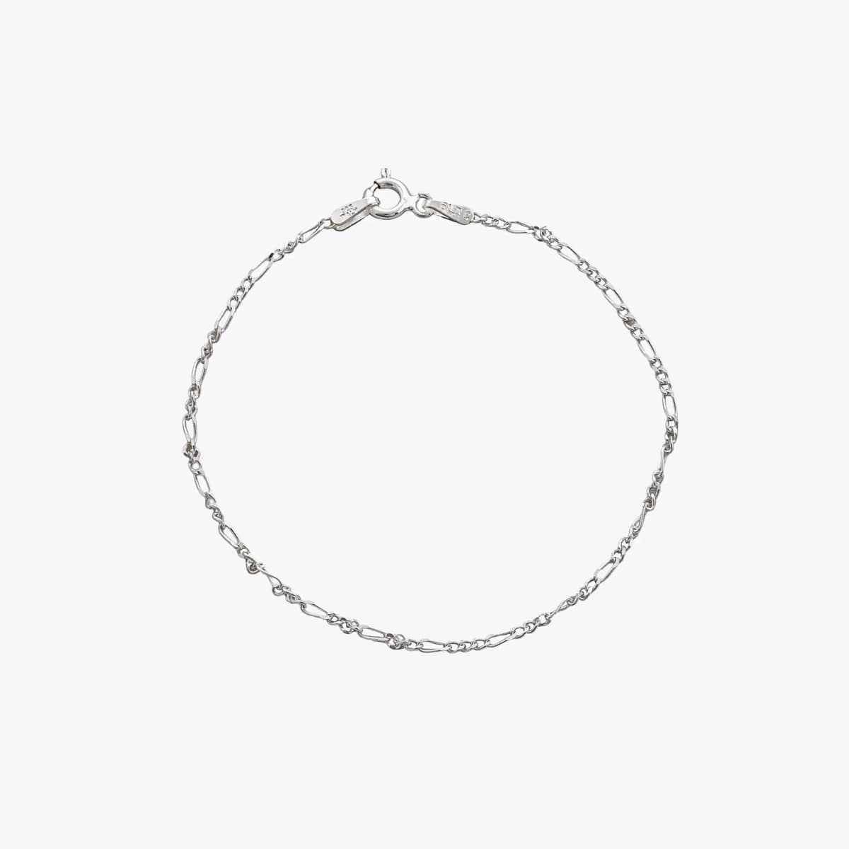 Pulsera 3x1 1,4 mm Plata Ley 925 fondo blanco