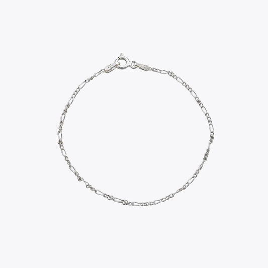 Pulsera 3x1 1,4 mm Plata Ley 925 fondo blanco