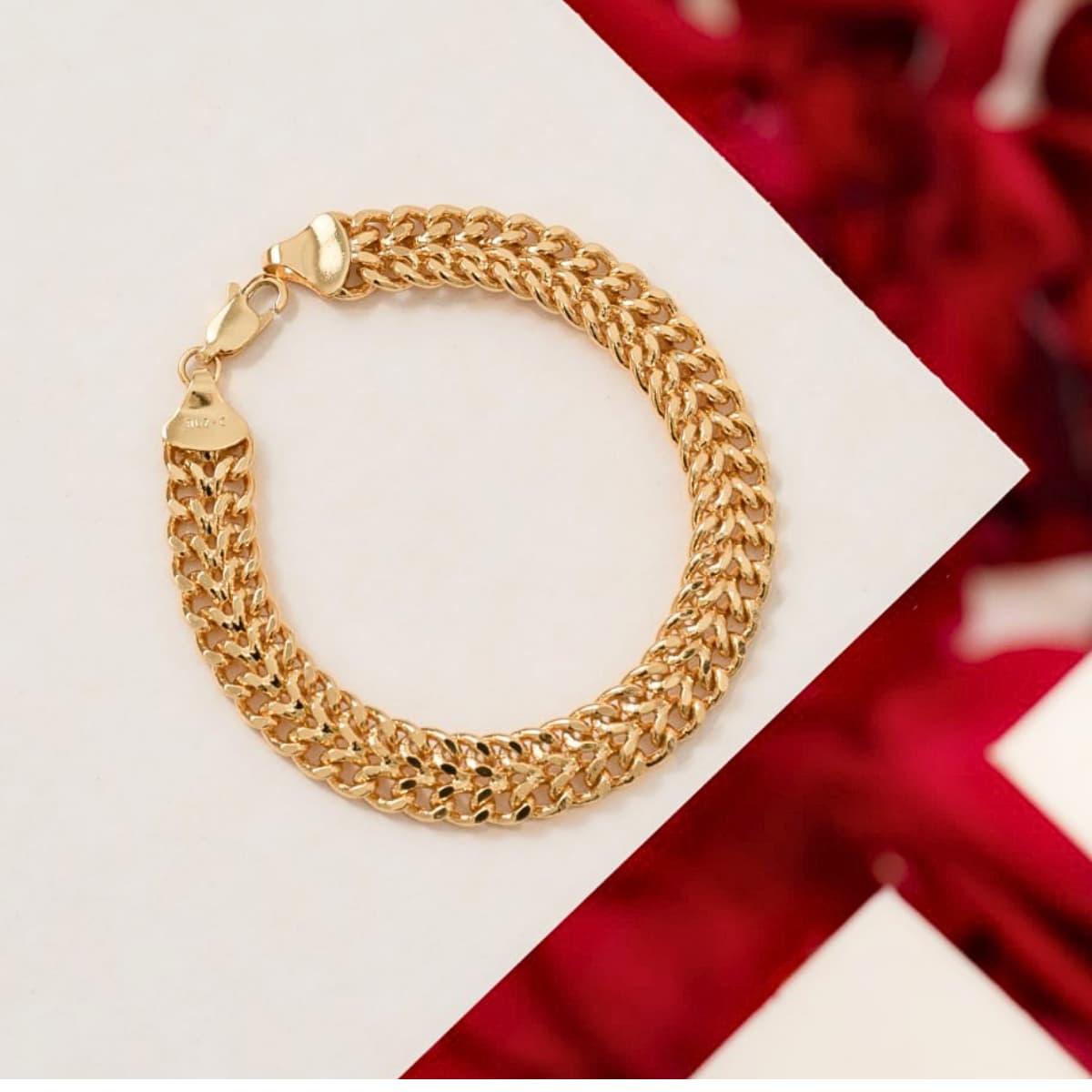 Pulsera Franco 20 cm Hombre Oro Laminado 18K