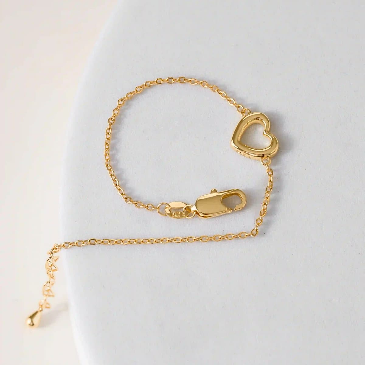 Pulsera Heart Mujer Oro Laminado 18K