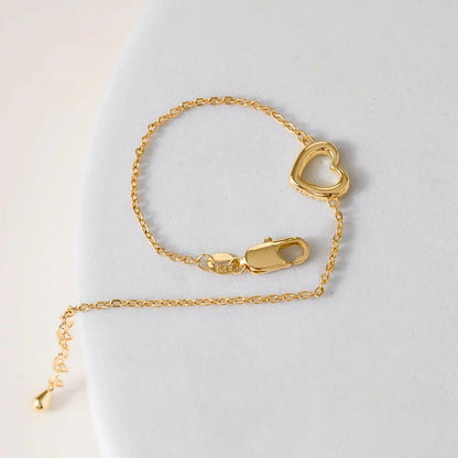 Pulsera Heart Mujer Oro Laminado 18K