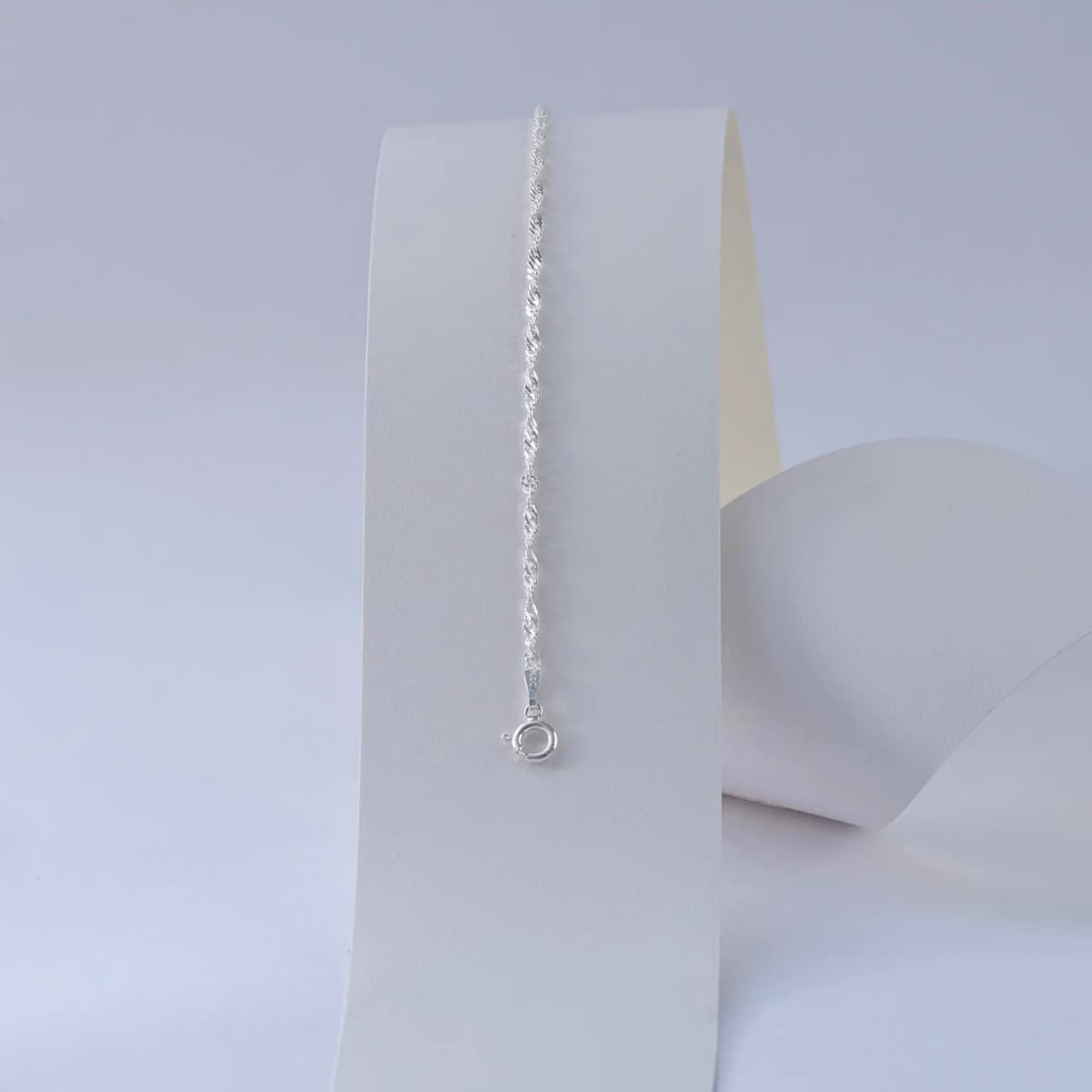 Pulsera Singapur Plata Ley 925 exhibidor