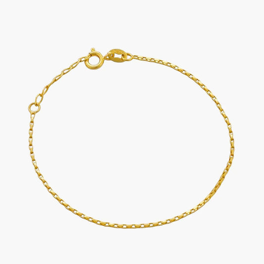 Pulsera Vintage 1.2 mm 16 cm Extensor Oro Laminado 18K | OM JOYERÍA
