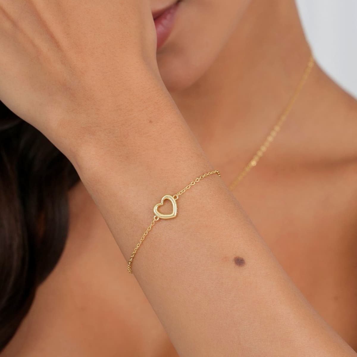 Pulsera Heart Mujer Oro Laminado 18K modelo