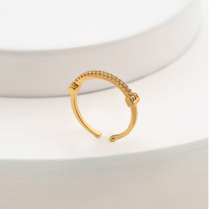 Anillo Flicker Ajustable – Oro Laminado 18K | OM JOYERÍA
