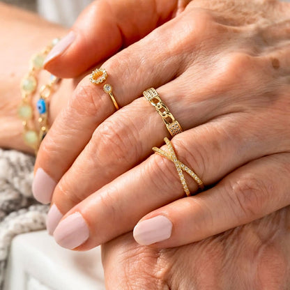 Anillo Winter Ajustable – Oro Laminado 18K | OM JOYERÍA