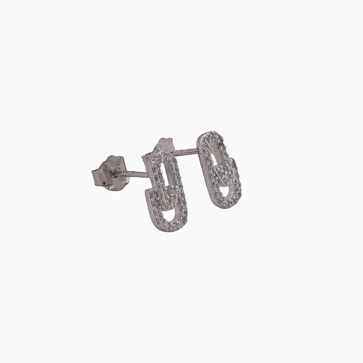 Aretes Topos Clip Shine 9.4 mm Plata Ley 925 fondo blanco