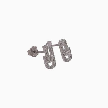 Aretes Topos Clip Shine 9.4 mm Plata Ley 925 fondo blanco