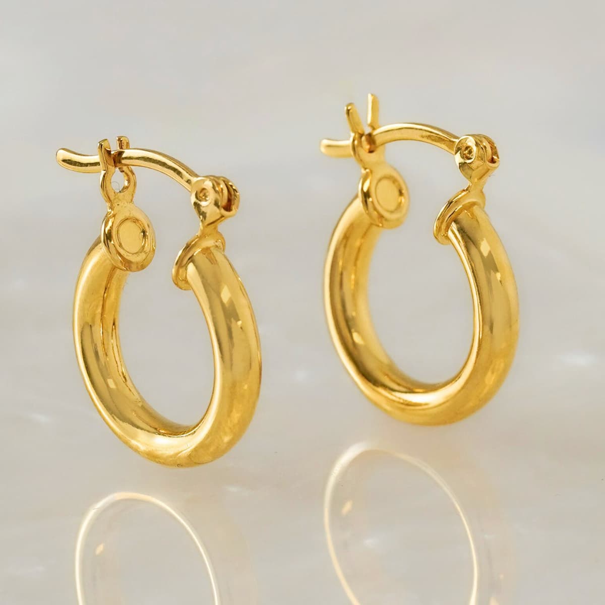 Candongas Tub 2 cm – Oro Laminado 18K | OM JOYERÍA