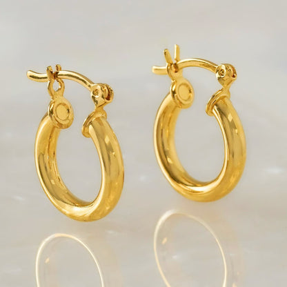 Candongas Tub 2 cm – Oro Laminado 18K | OM JOYERÍA