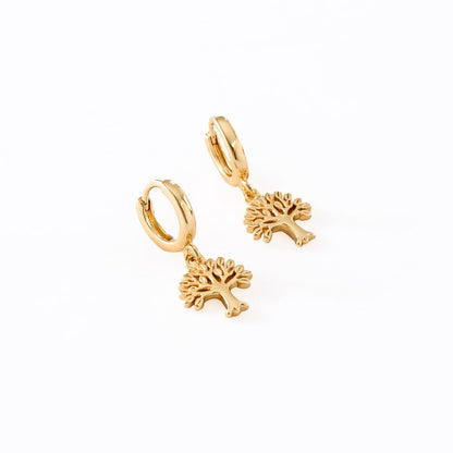 Candongas Árbol de la Vida – Oro Laminado 18K | OM JOYERÍA