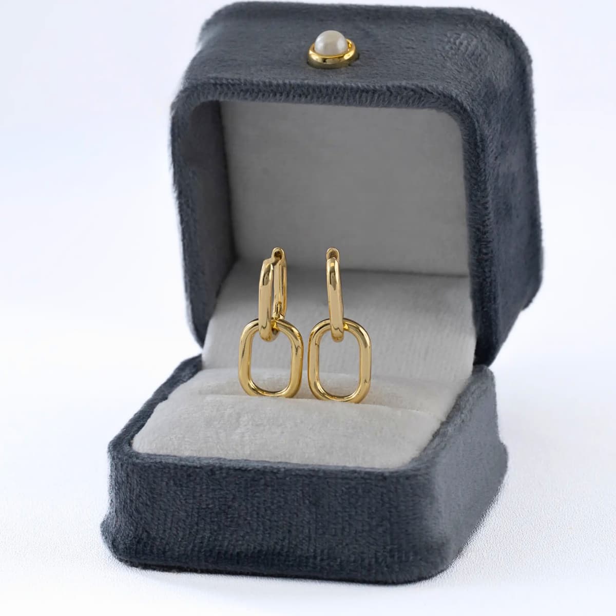 Candongas Classic Link 24 mm – Oro Laminado 18K | OM JOYERÍA