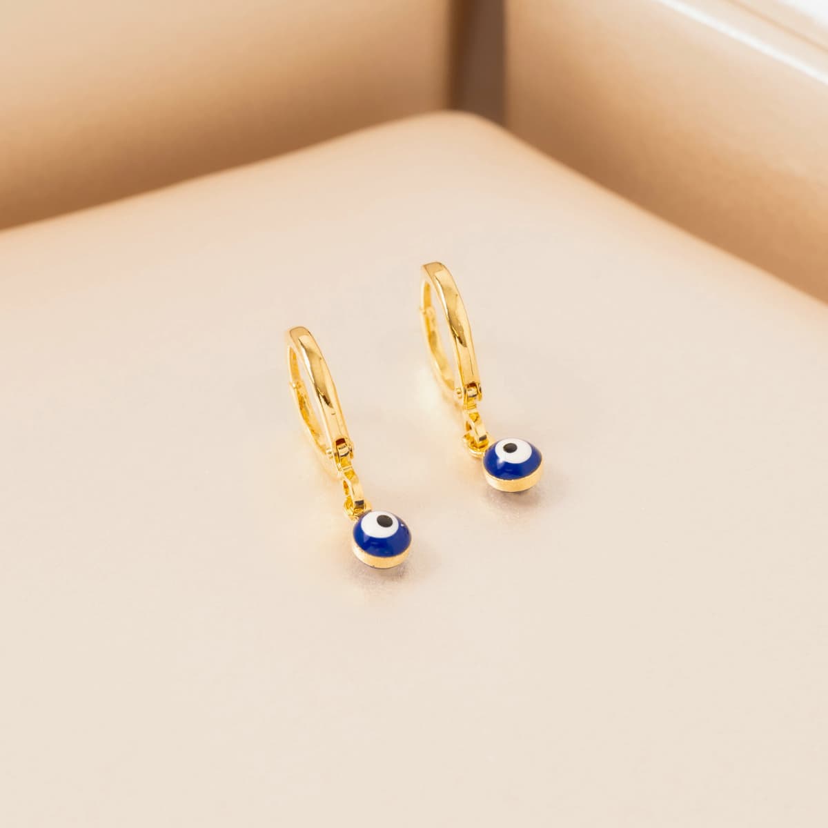 Aretes Candongas Ojo Turco – Oro Laminado 18K | OM JOYERÍA