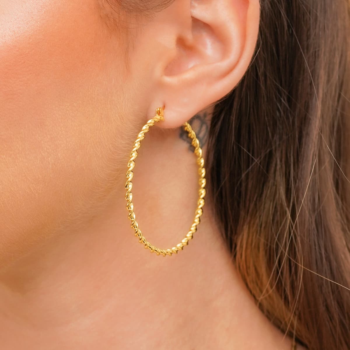 Candongas Candy 5.5 cm – Oro Laminado 18K | OM JOYERÍA
