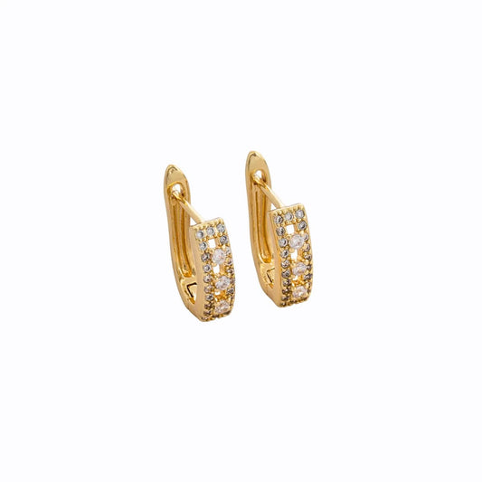 Candongas Parallel Circones 14 mm – Oro Laminado 18K | OM JOYERÍA