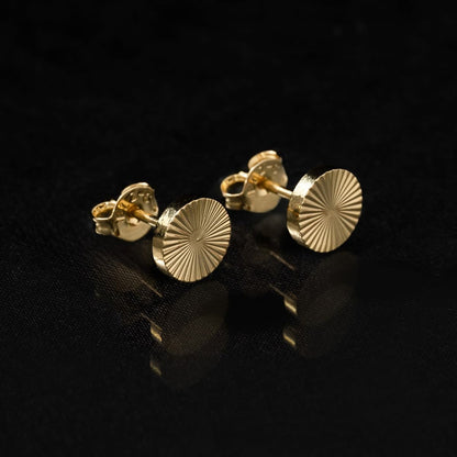 Aretes Topos Sol  – Oro Laminado 18K | OM JOYERÍA