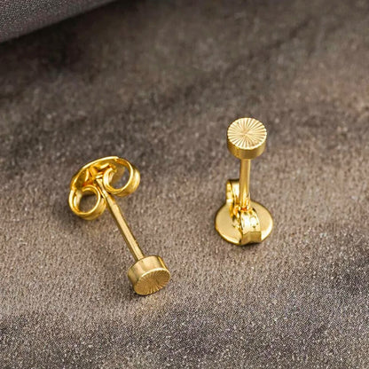 Aretes Topos Sol  – Oro Laminado 18K | OM JOYERÍA