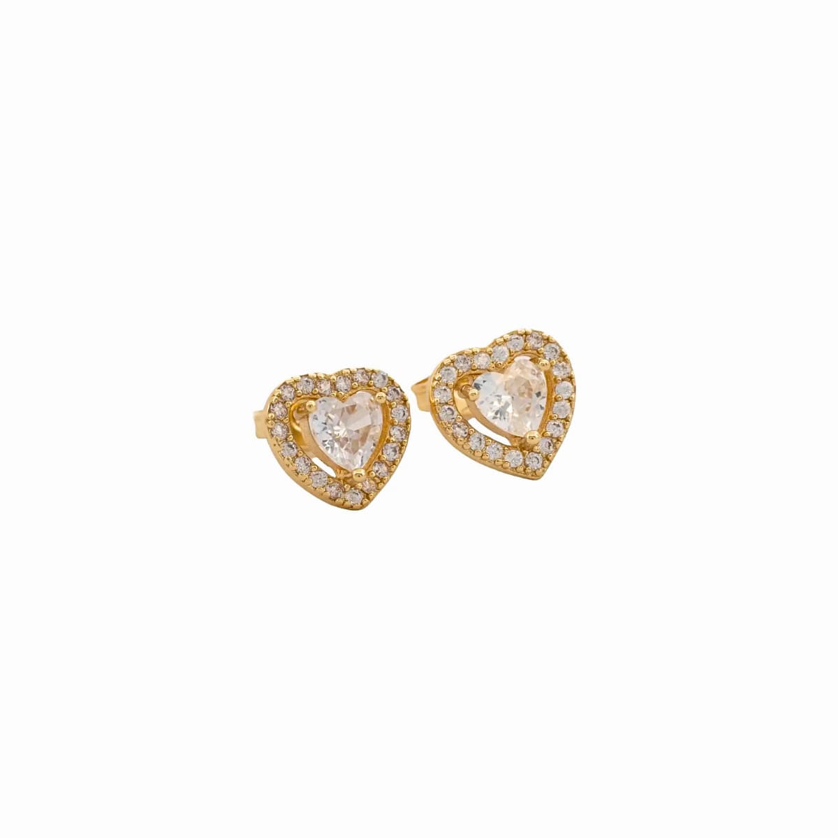 Aretes Topos Amore Halo 9 mm Oro Laminado 18K | OM JOYERÍA