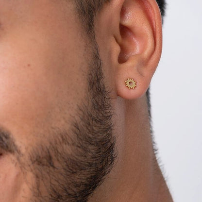 Aretes Topos Sunshine Unisex – Oro Laminado 18K | OM JOYERÍA