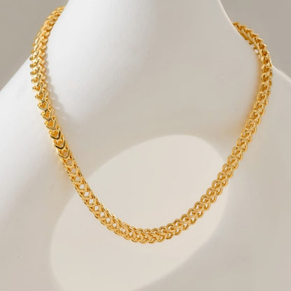 Cadena Franco 45 cm Oro Laminado 18K - Vista producto fondo blanco