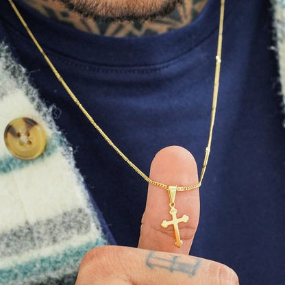 Cadena Cubana con Destellos 60 cm Hombre – Oro Laminado 18K | OM JOYERÍA