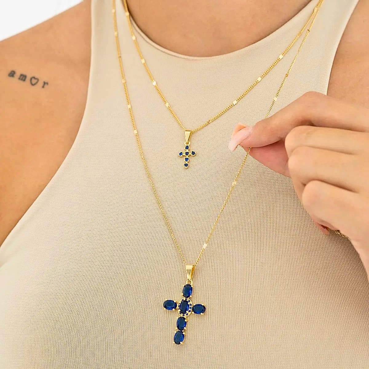 Cadena Cubana con Destellos 60 cm – Oro Laminado 18K | OM JOYERÍA