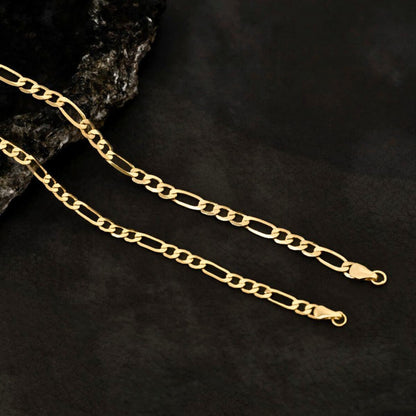 Cadena 3x1 Diamantada 3 mm 65 cm Oro Laminado 18K | OM JOYERÍA