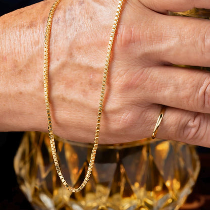 Cadena Veneciana Gruesa 65 cm Hombre – Oro Laminado 18K | OM JOYERÍA