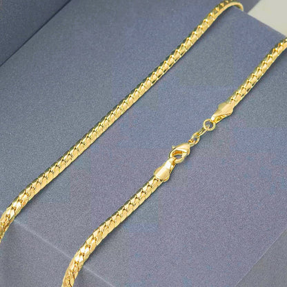 Cadena Tejido Serpiente 4 mm 65 cm Hombre – Oro Laminado 18K | OM JOYERÍA