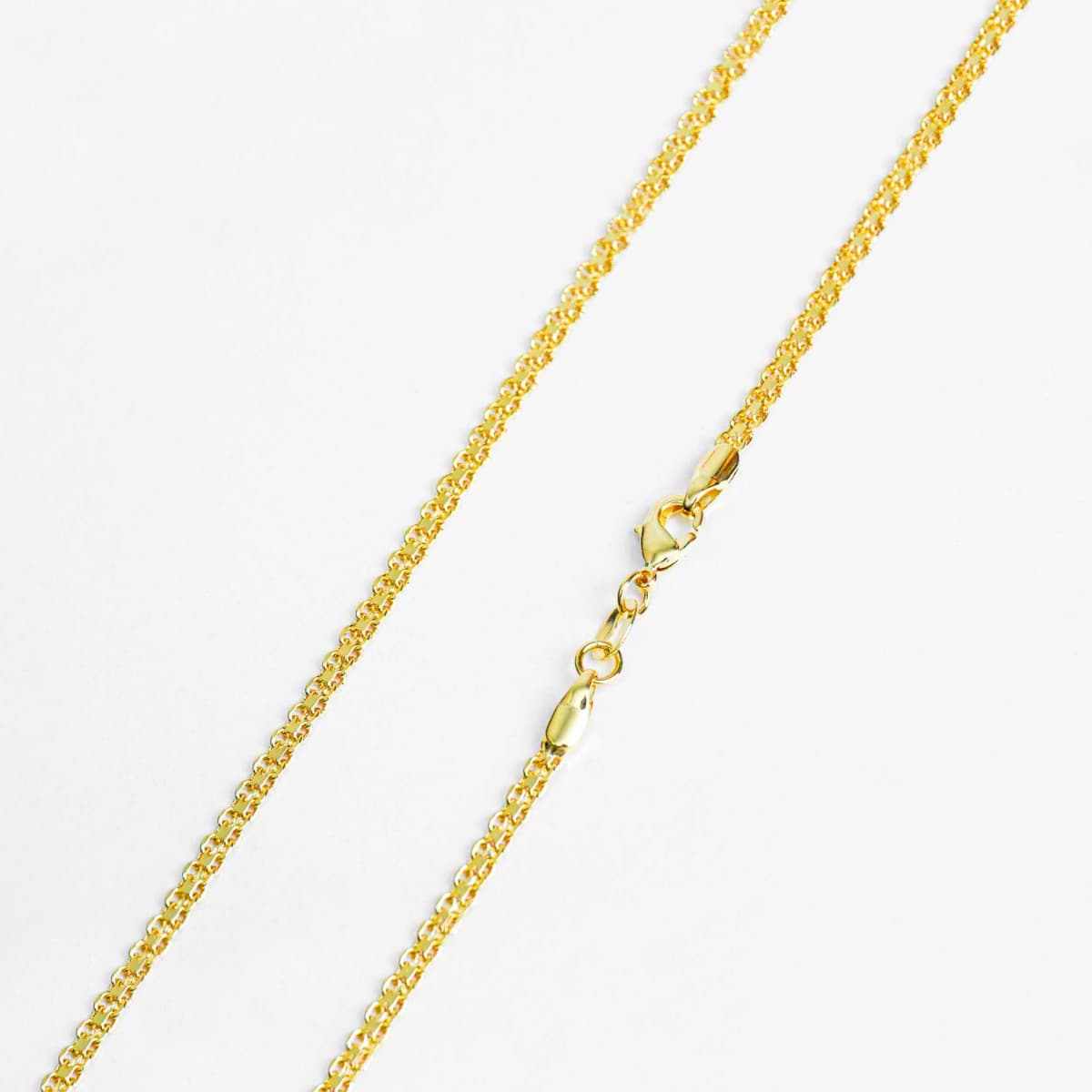 Cadena Tejido Chino 3 mm 65 cm Hombre – Oro Laminado 18K | OM JOYERÍA