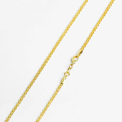 Cadena Tejido Chino 3 mm 65 cm Hombre – Oro Laminado 18K | OM JOYERÍA