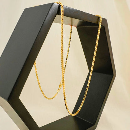 Cadena Veneciana Gruesa 65 cm Hombre – Oro Laminado 18K | OM JOYERÍA