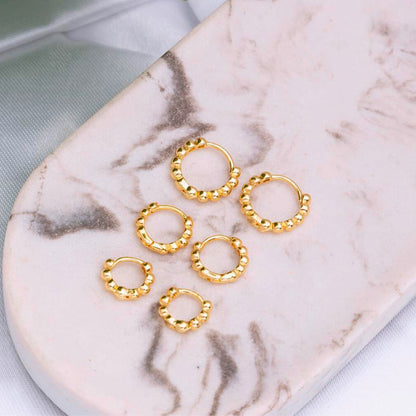 Aretes Candongas Esfera – Oro Laminado 18K | OM JOYERÍA