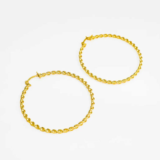 Candongas Candy 5.5 cm – Oro Laminado 18K | OM JOYERÍA