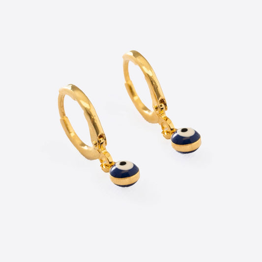 Aretes Candongas Ojo Turco – Oro Laminado 18K | OM JOYERÍA