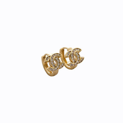 Candongas CC 13 mm – Oro Laminado 18K | OM JOYERÍA