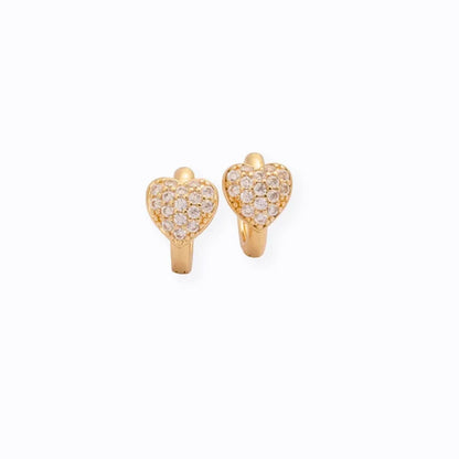 Candongas Corazón 14 mm – Oro Laminado 18K | OM JOYERÍA