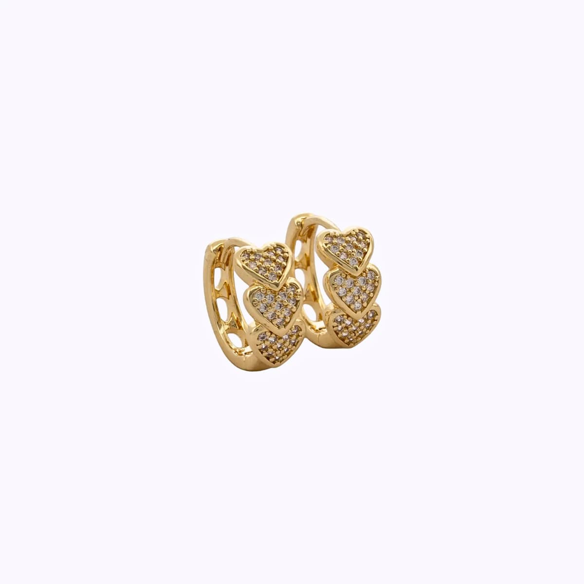 Candongas Heart Circones 15 mm – Oro Laminado 18K | OM JOYERÍA