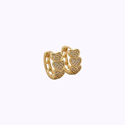Candongas Heart Circones 15 mm – Oro Laminado 18K | OM JOYERÍA