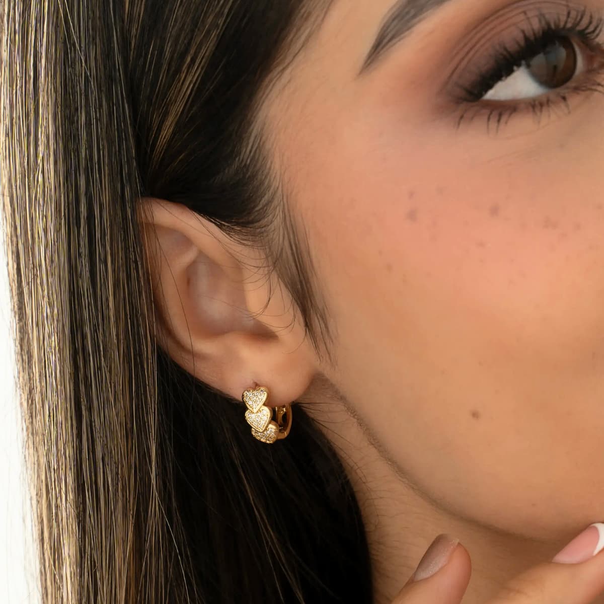 Candongas Heart Circones 15 mm – Oro Laminado 18K | OM JOYERÍA