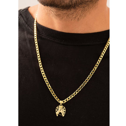 Dije Fortune Herradura Caballo Oro Laminado 18K - Modelo hombre
