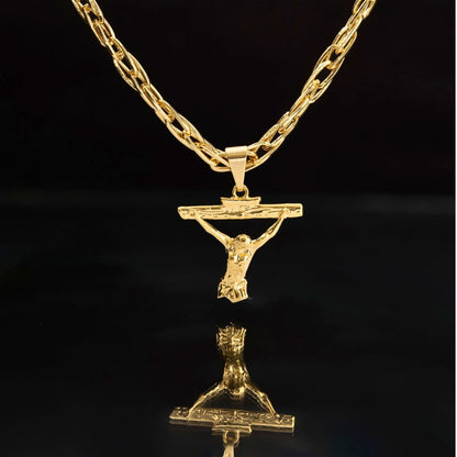 Dije Cristo Dalí 2.3 cm Unisex Oro Laminado 18K | OM JOYERÍA