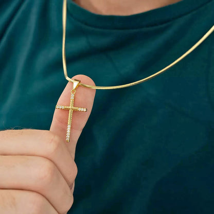Dije Cruz Spitze 14 Oro Laminado 18K | OM JOYERÍA
