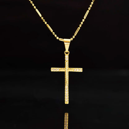 Dije Cruz Spitze 14 Oro Laminado 18K | OM JOYERÍA