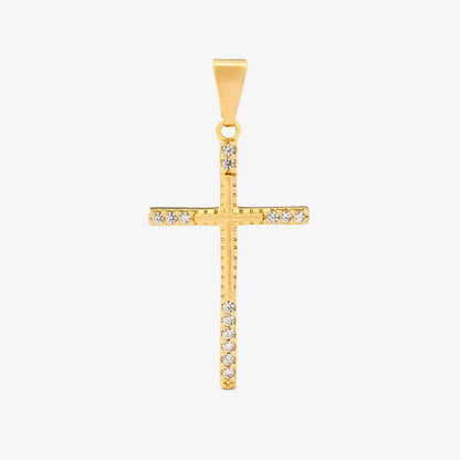 Dije Cruz Spitze 14 Oro Laminado 18K | OM JOYERÍA