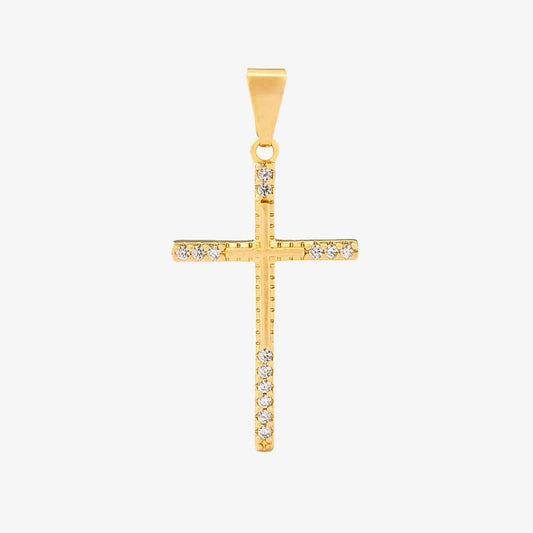 Dije Cruz Spitze 14 Oro Laminado 18K | OM JOYERÍA