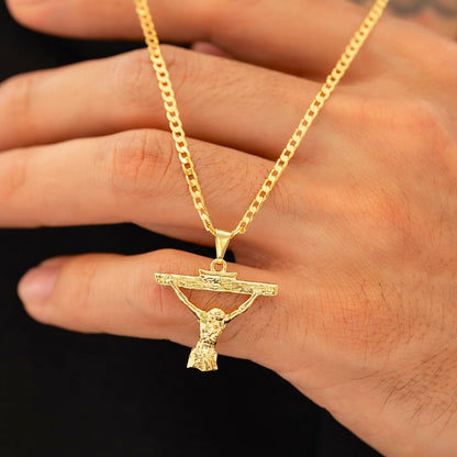 Dije Cristo Dalí 2.3 cm Unisex Oro Laminado 18K | OM JOYERÍA