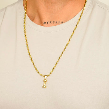 Dije Mancuerna 1.8 cm Hombre Oro Laminado 18K | OM JOYERÍA